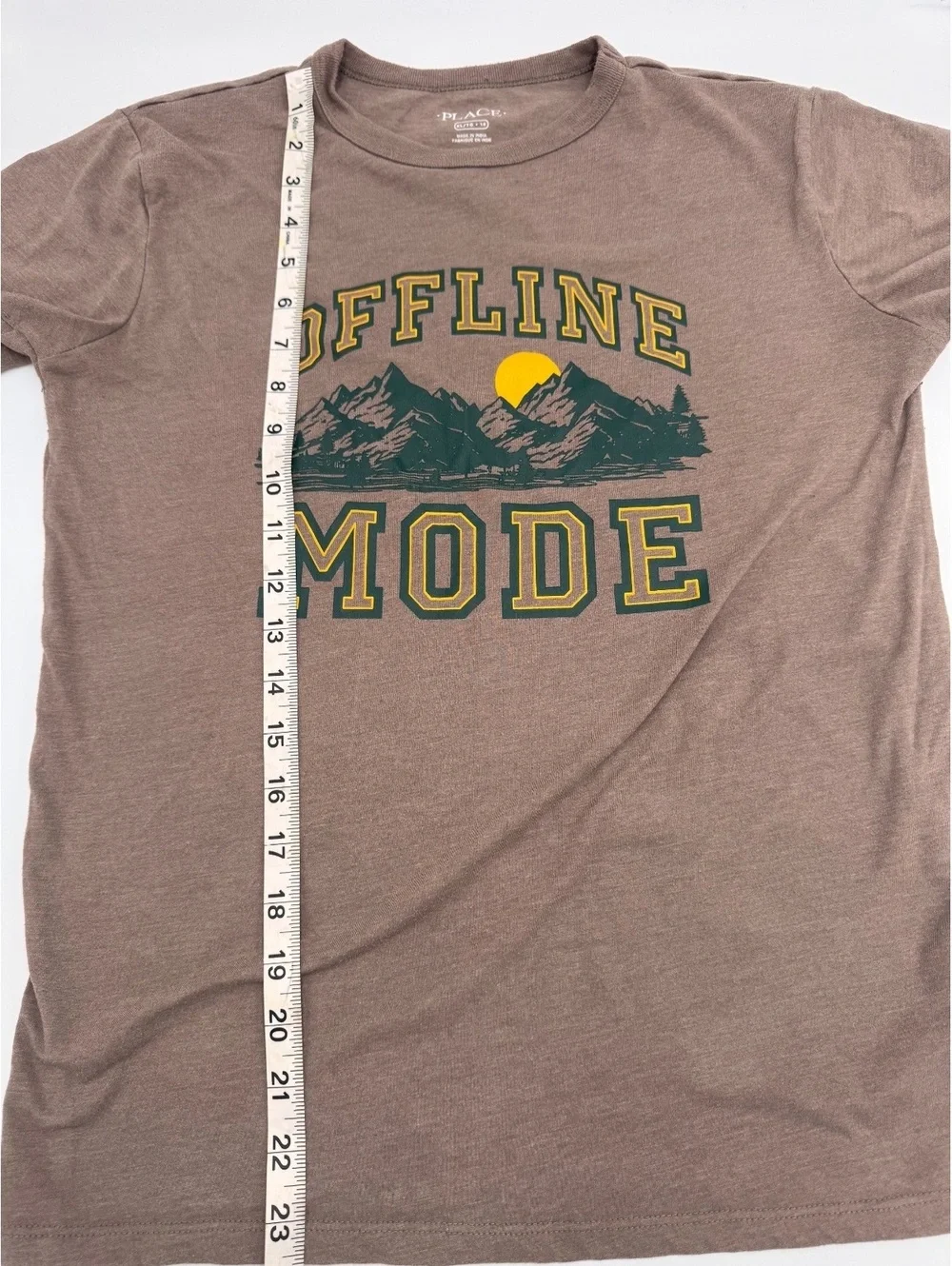 The Children's Place XL Brown 'Offline Mode' Graphic T-Shirt